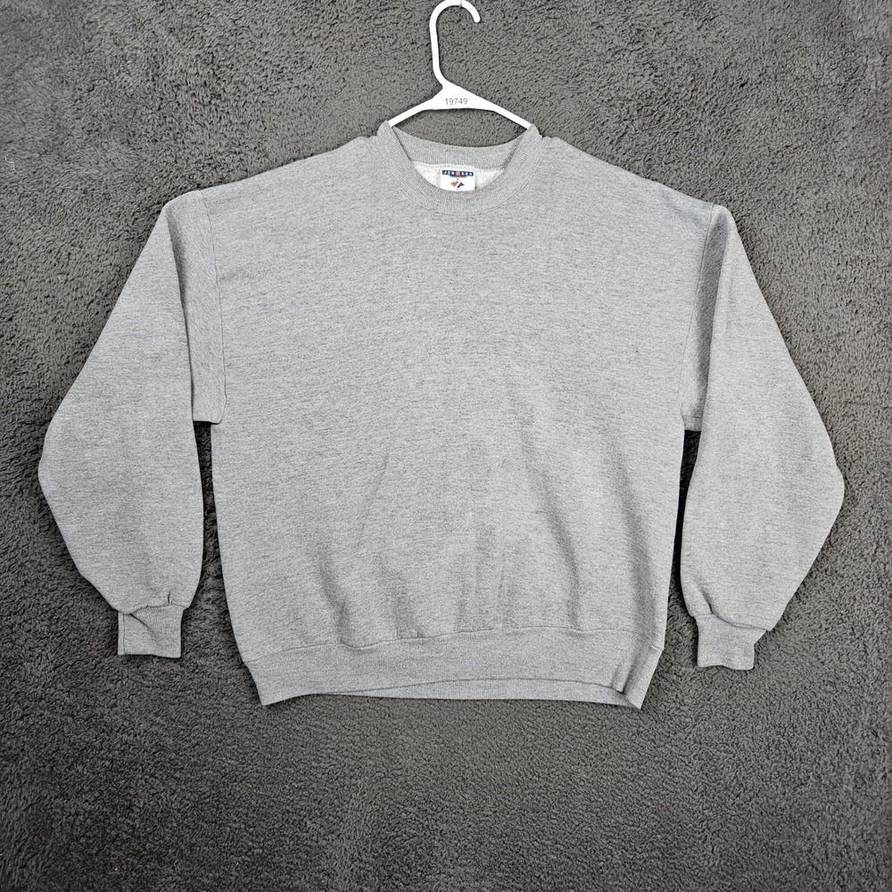 Jerzees NuBlend Mens XL Heather Gray Crewneck Sweatshirt Made in USA Vintage 90s